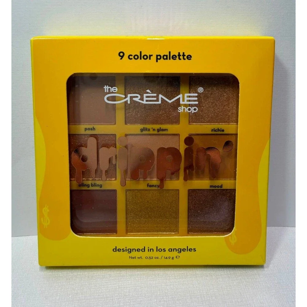 The Crème Shop Drippin’ 9‑Color Eyeshadow Palette – Yellow Glam Palette